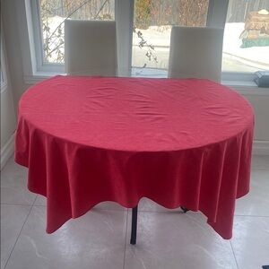 RED Everyday large Square cotton  Tablecloth L 66” X 48”